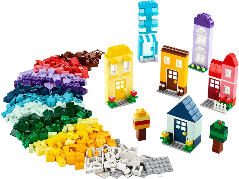 lego classic, lego creative house, building lego houses, lego colour house