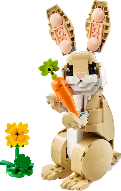 lego bunny, cute bunny, bunny rabbit, lego 3in1, lego tan bunny
