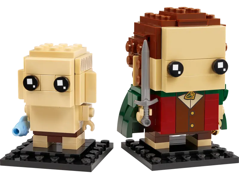 lego frodo, lego gollum, lego brickheadz, lego lord of the rings,