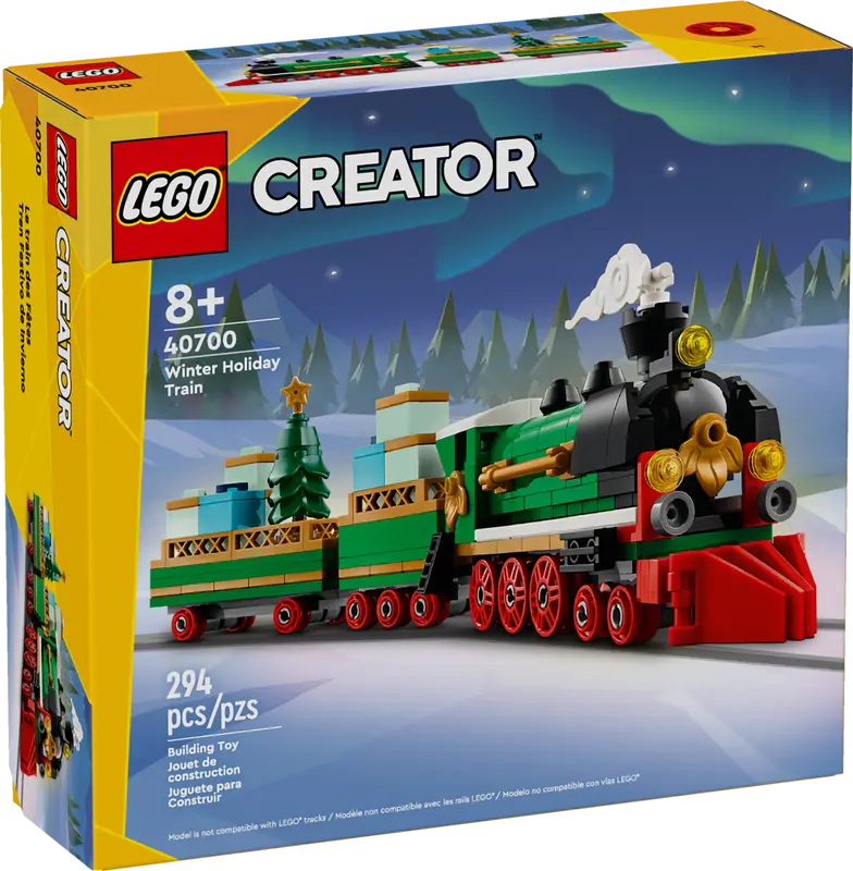 lego creator, lego train, holiday train, lego winter train, lego gwp