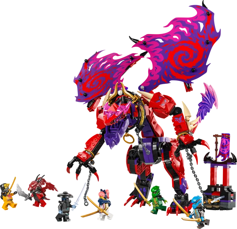 lego dragons rising, lego nokt, lego ninjago drgaons, lego thunderfang, lego Dragonians Tyr, arin, lloyd, nya,