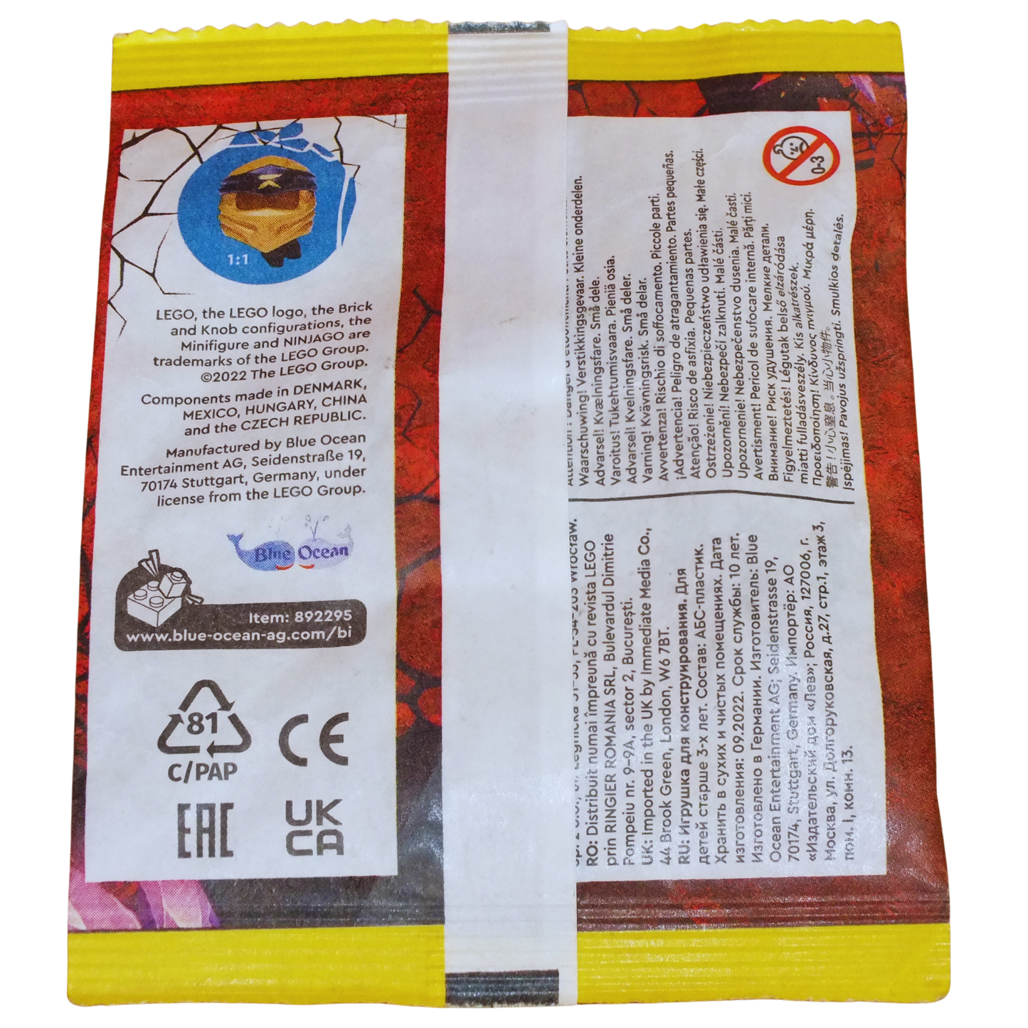 LEGO® Ninjago Cole Minifigure Paper Pack 892295