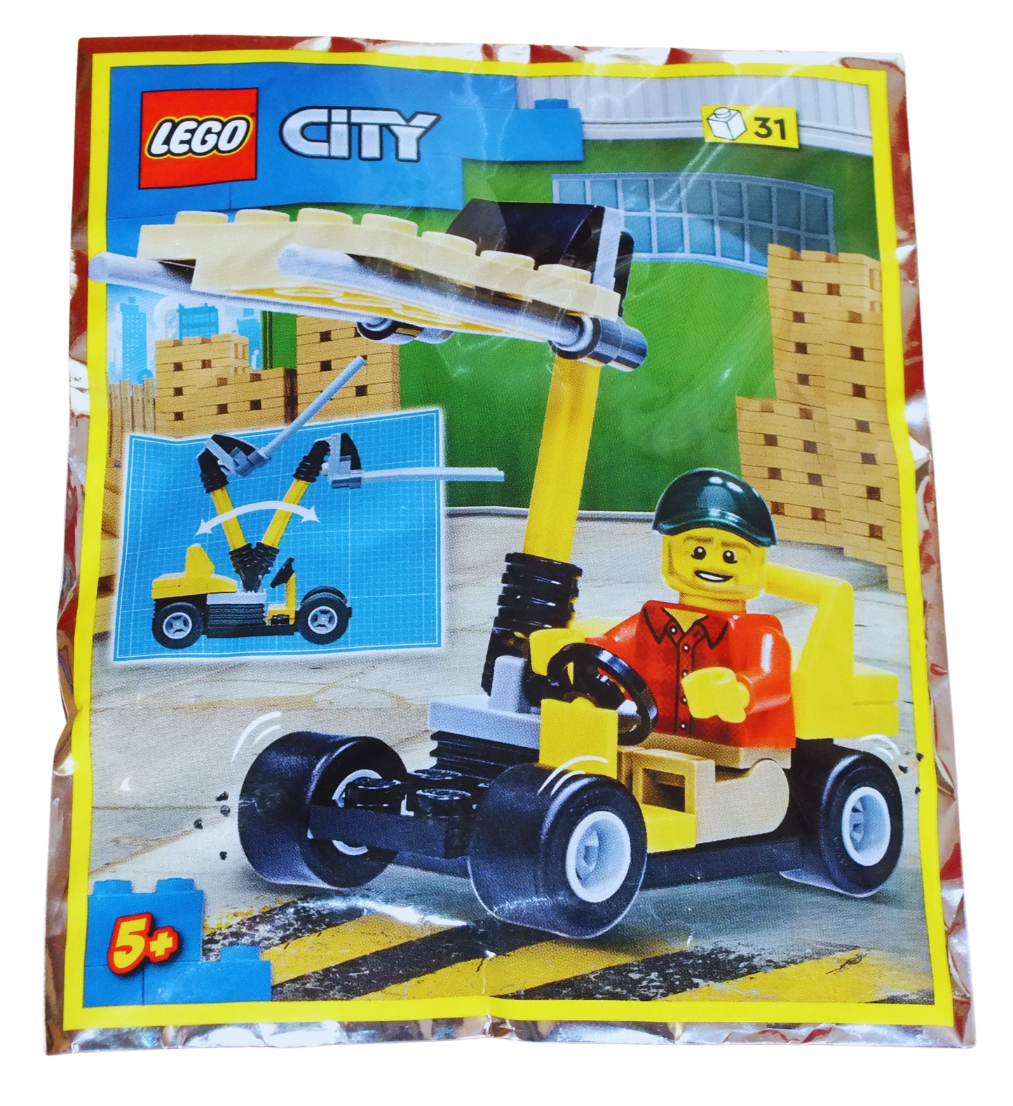 LEGO® CITY Forklift Driver with Truck Foil Pack 952212 - Bits and Blocks