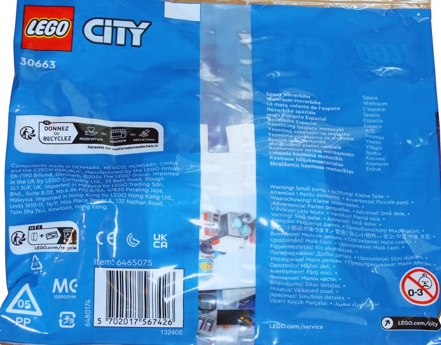 LEGO® CITY Space Hoverbike Polybag 30663 - Bits and Blocks