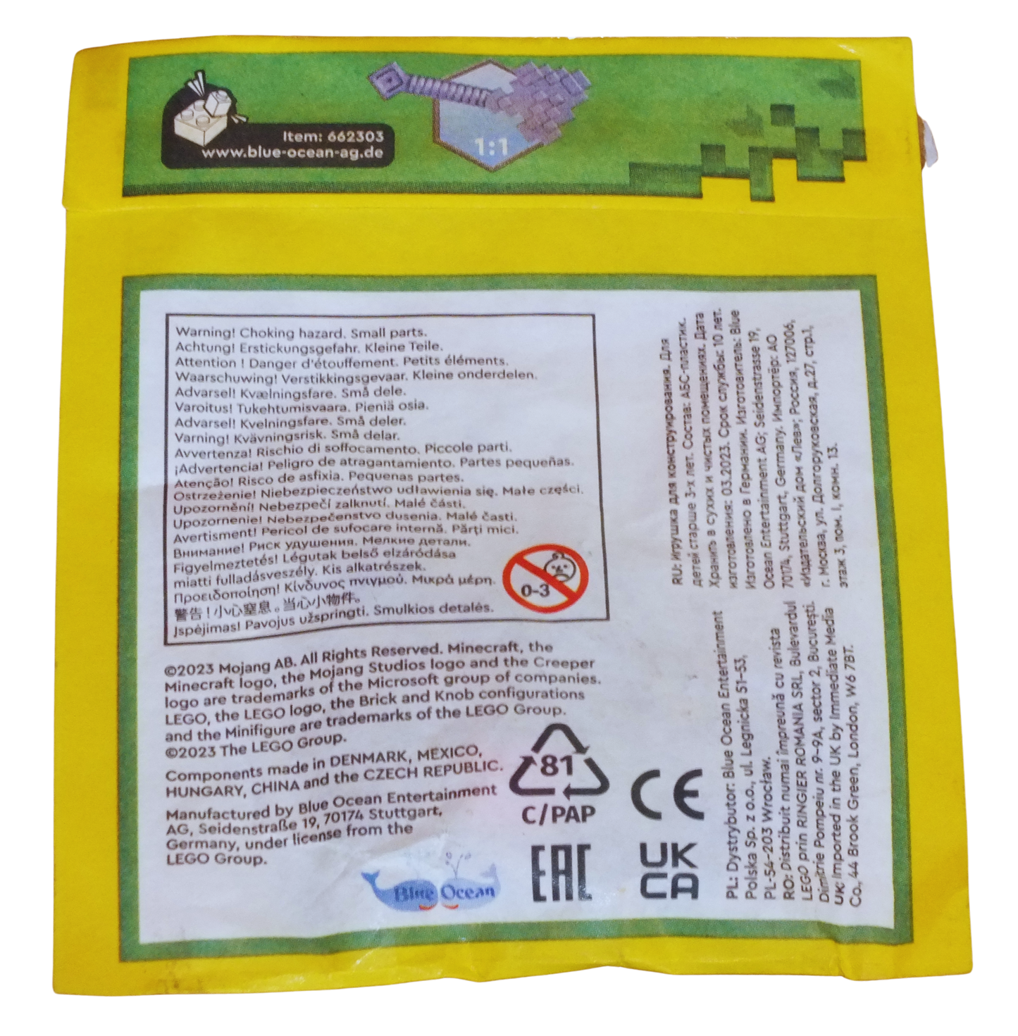 LEGO® Minecraft Adventurer, Drowned and Axolotl Paper Pack 662303 - Bits and Blocks