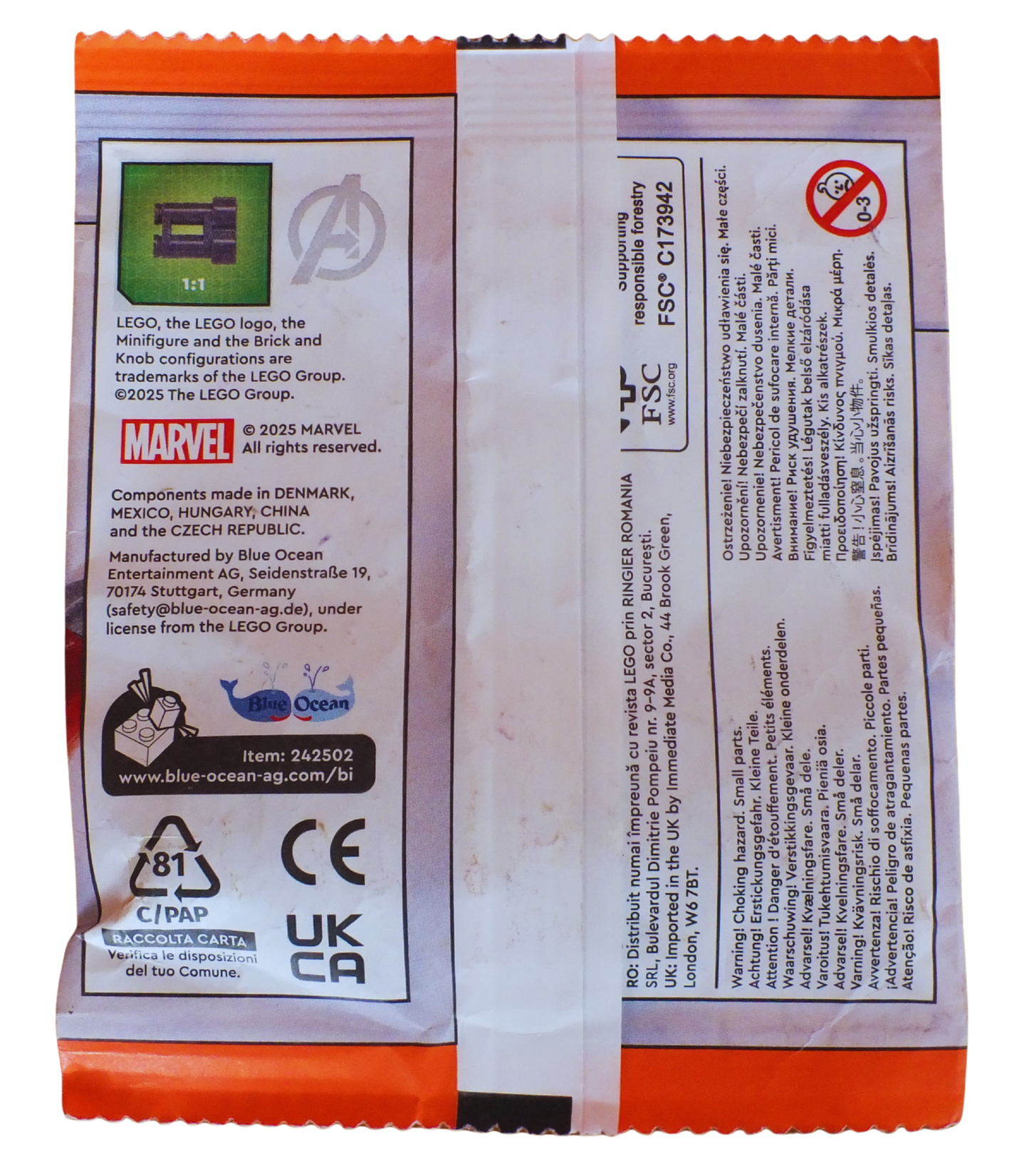 LEGO® Marvel Super Heroes War Machine Paper Pack 242502