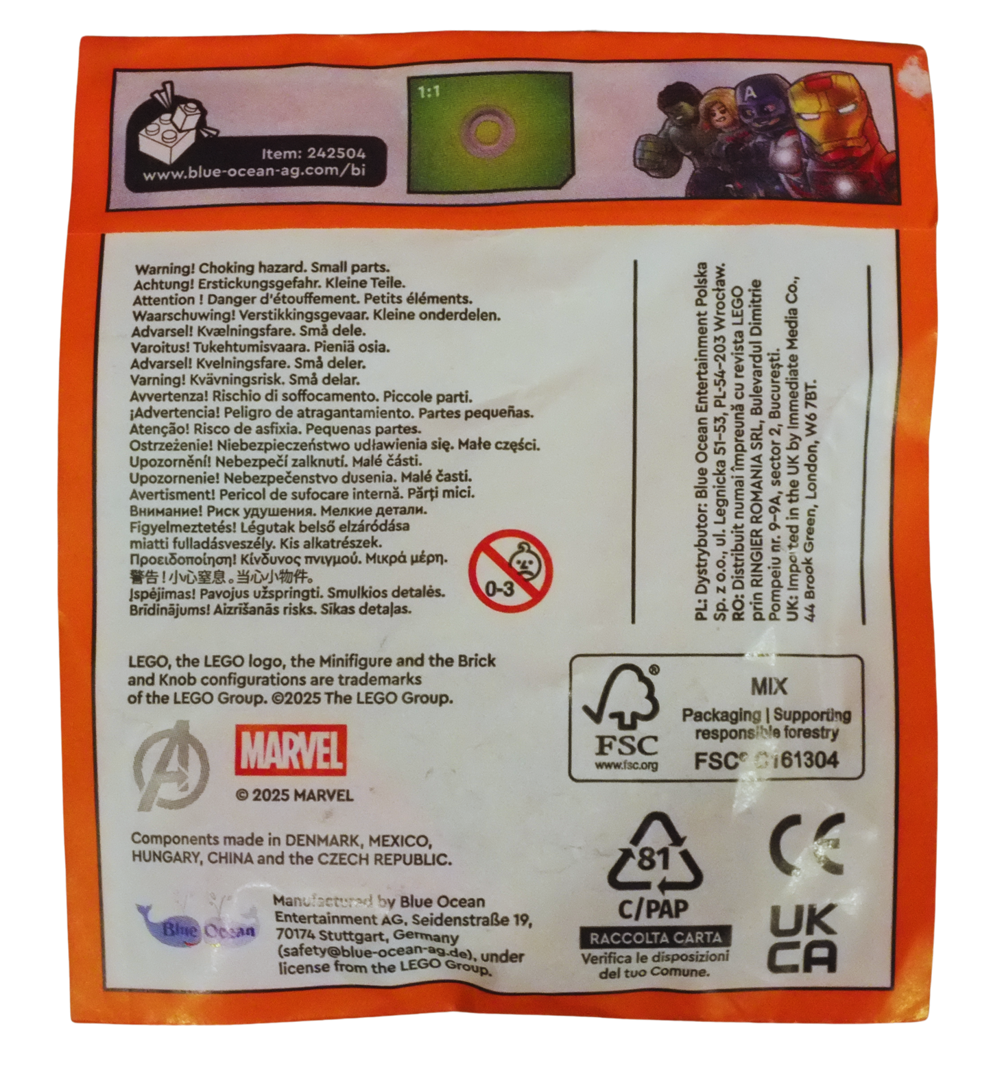 LEGO® Marvel Super Heroes Thor Minifigure Paper Pack 242504 - Bits and Blocks