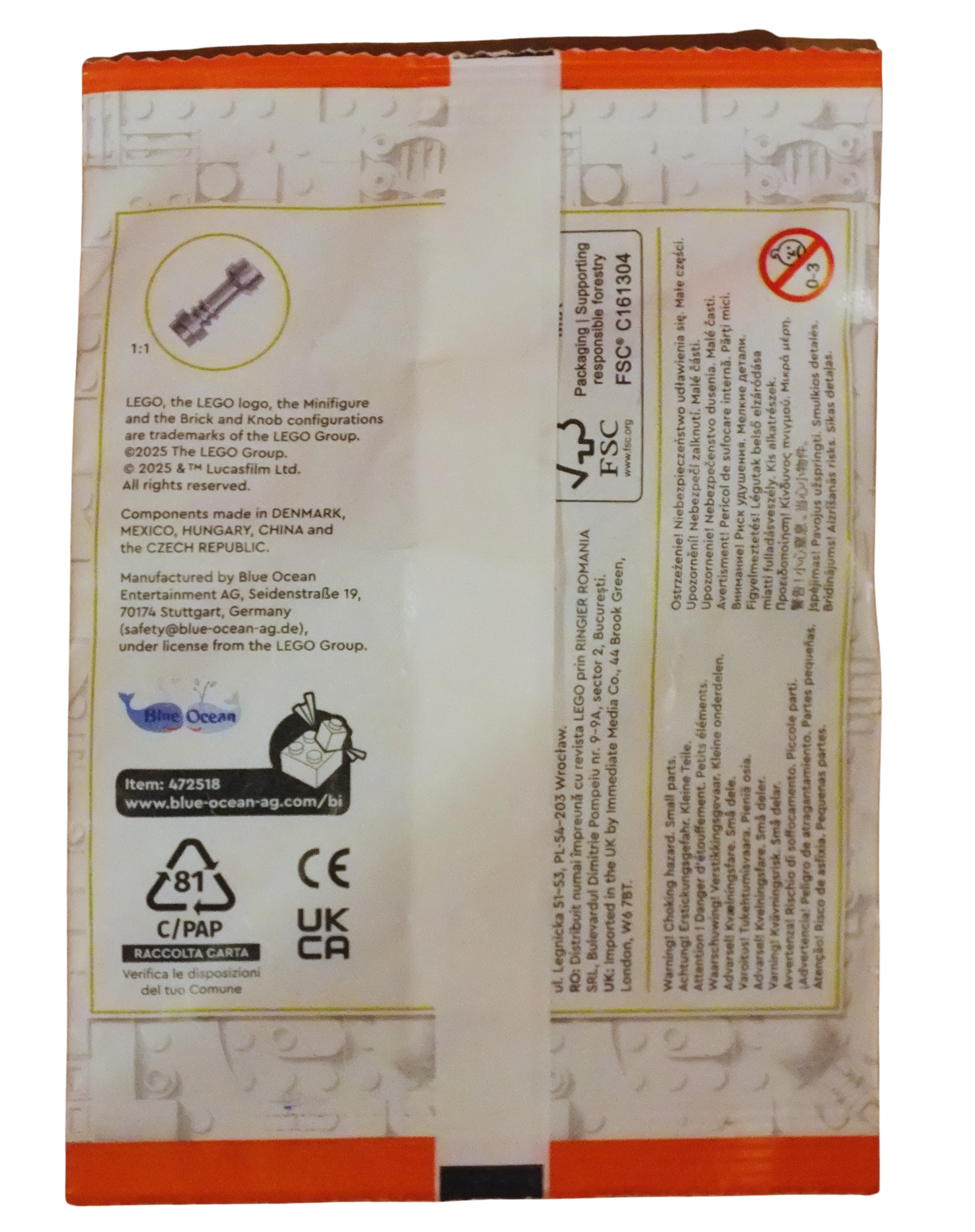 LEGO® Star Wars™ Ahsoka Tano Minifigure Paper Pack 472518 - Bits and Blocks