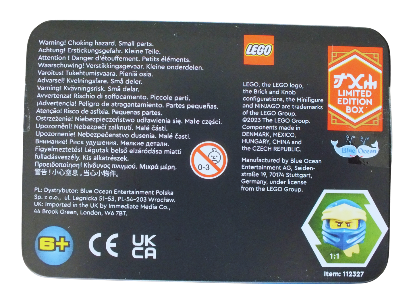 LEGO® Ninjago Jay vs. Bone Hunter Metal Tin 112327 - Bits and Blocks