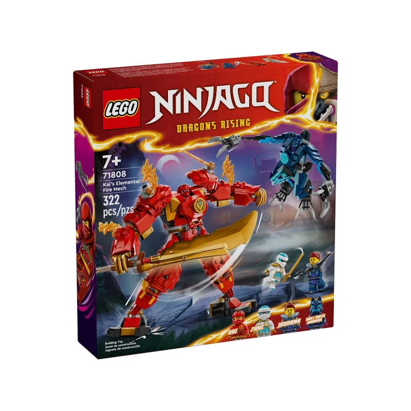 lego ninjago, l;ego kai, kais mech, lloyds mech, zane mech, dragons rising, ninjago tv, 71808