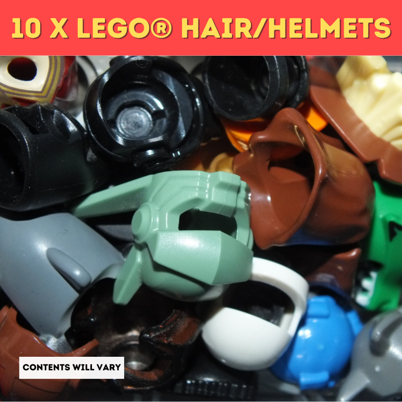lego hair, lego helmets, lego hats, lego headpiece. 10 lego hair, lego hair bundle, lego hat bundle