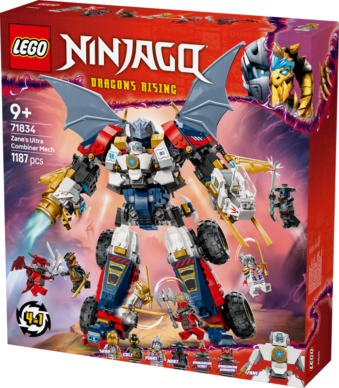 zanes mech, ninjago dragons rising, ninjago zane, dragonian warrior, nokt minifigure, 71834 lego set