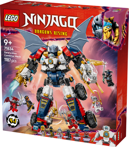 zanes mech, ninjago dragons rising, ninjago zane, dragonian warrior, nokt minifigure, 71834 lego set