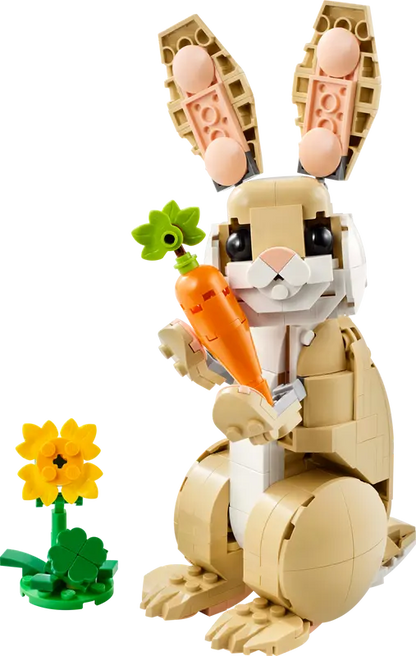 lego bunny, cute bunny, bunny rabbit, lego 3in1, lego tan bunny