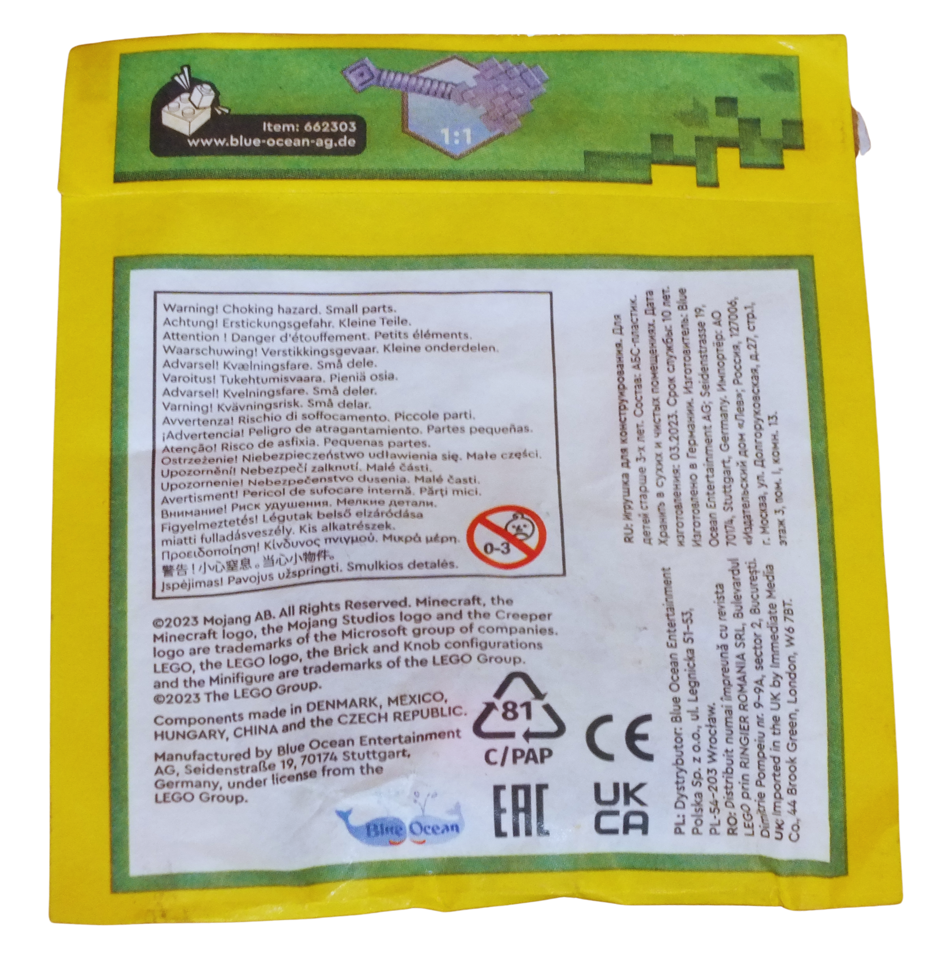 LEGO® Minecraft Adventurer, Drowned and Axolotl Paper Pack 662303 - Bits and Blocks
