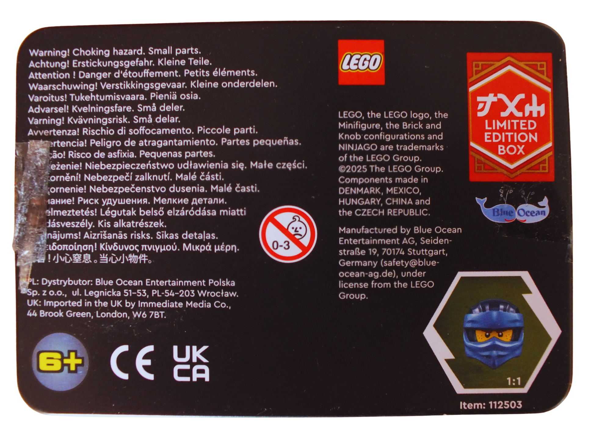 LEGO® Ninjago Jay vs. Cinder Metal Tin 112503 - Bits and Blocks