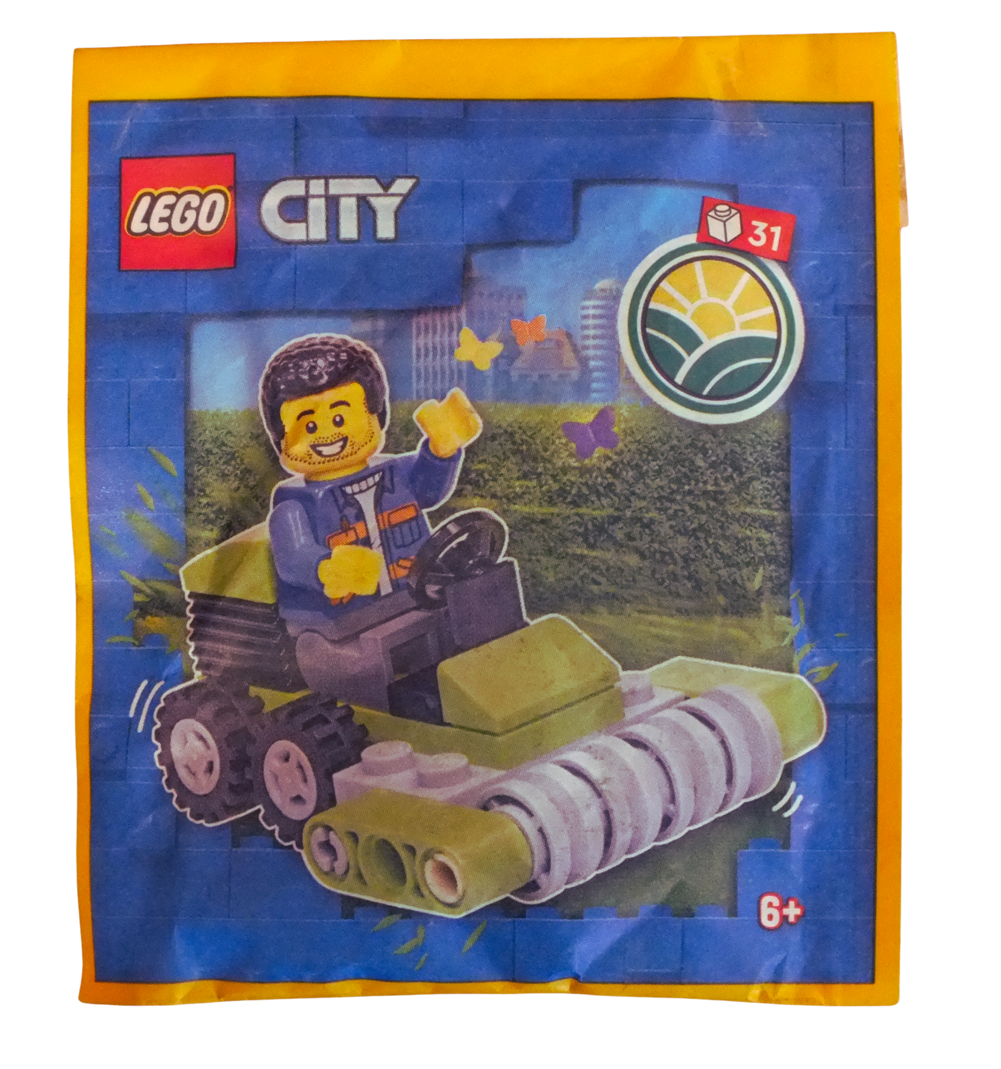 LEGO® CITY Worker with Lawn Mower Foil Pack 952303 - Bits and Blocks