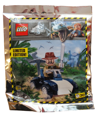 LEGO® Jurassic World Sinjin Prescott and Buggy Foil Pack 122116 - Bits and Blocks