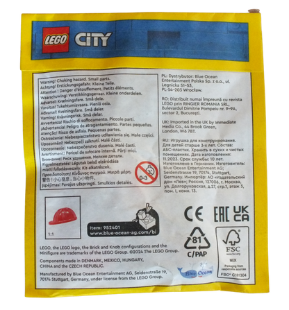 Bits and Blocks LEGO CITY Builder with Crane Paper Pack, colorful construction-themed paper set for creative projects.