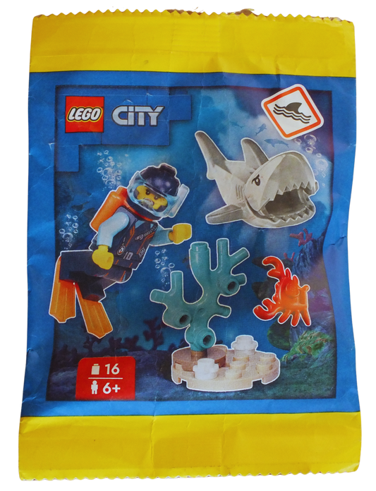 LEGO® CITY Diver with Reef and Shark Paper Pack 952406