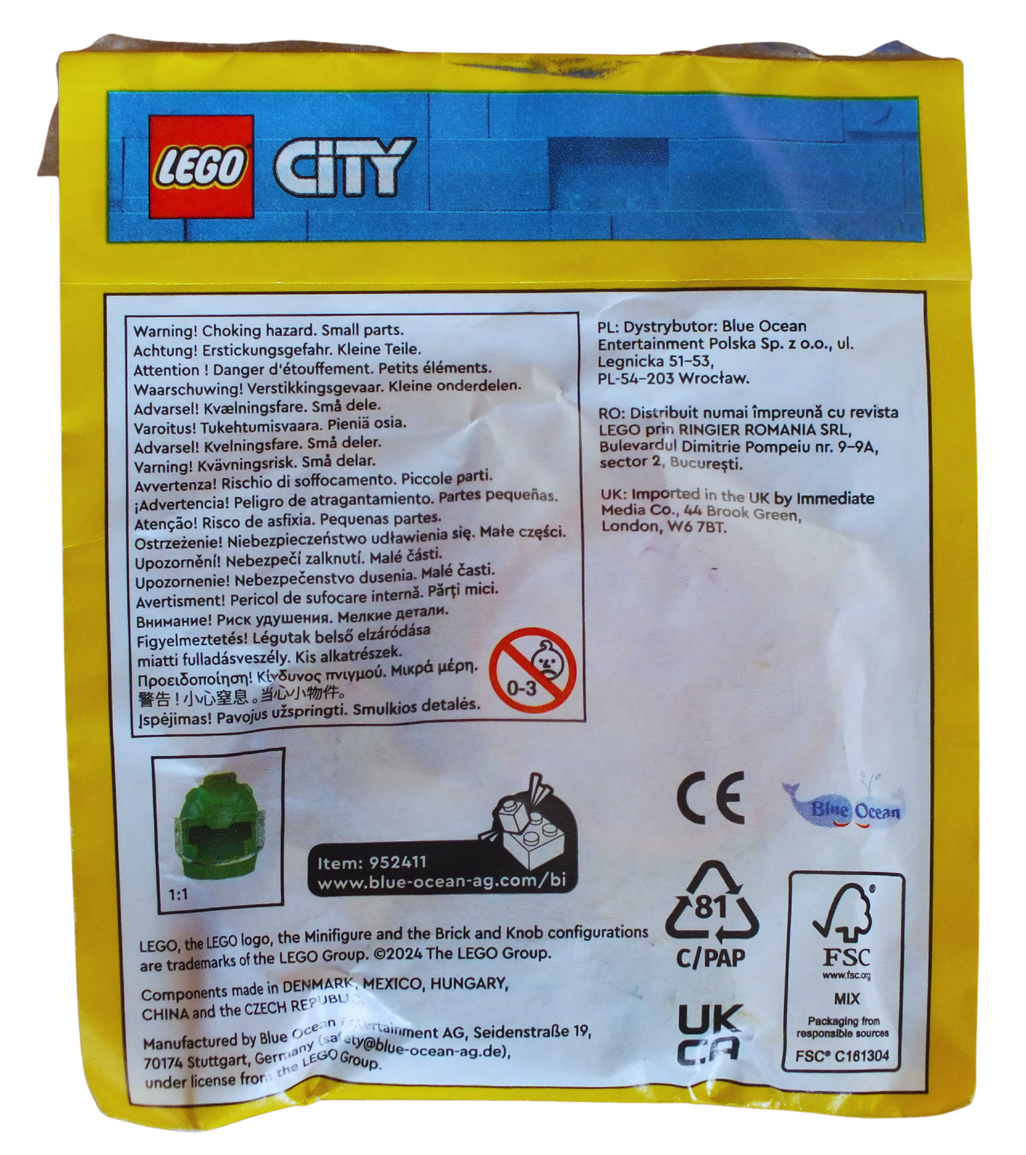 LEGO® CITY Astronaut with Equipment Paper Pack 952411 - Bits and Blocks
