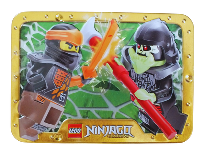 LEGO® Ninjago Cole vs. Bone Knight Metal Tin 112326 - Bits and Blocks