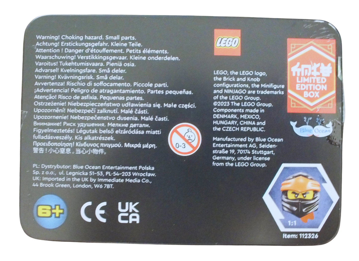 LEGO® Ninjago Cole vs. Bone Knight Metal Tin 112326 - Bits and Blocks