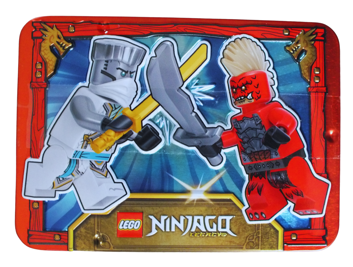 LEGO® Ninjago Zane vs. Dragonian Scout Metal Tin 112505 - Bits and Blocks