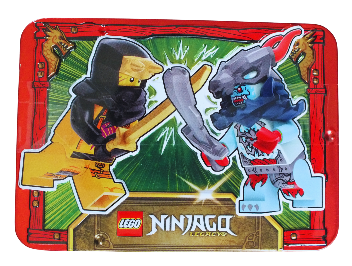 LEGO® Ninjago Arin vs. Spectral Dragonian Scout Metal Tin 112506 - Bits and Blocks