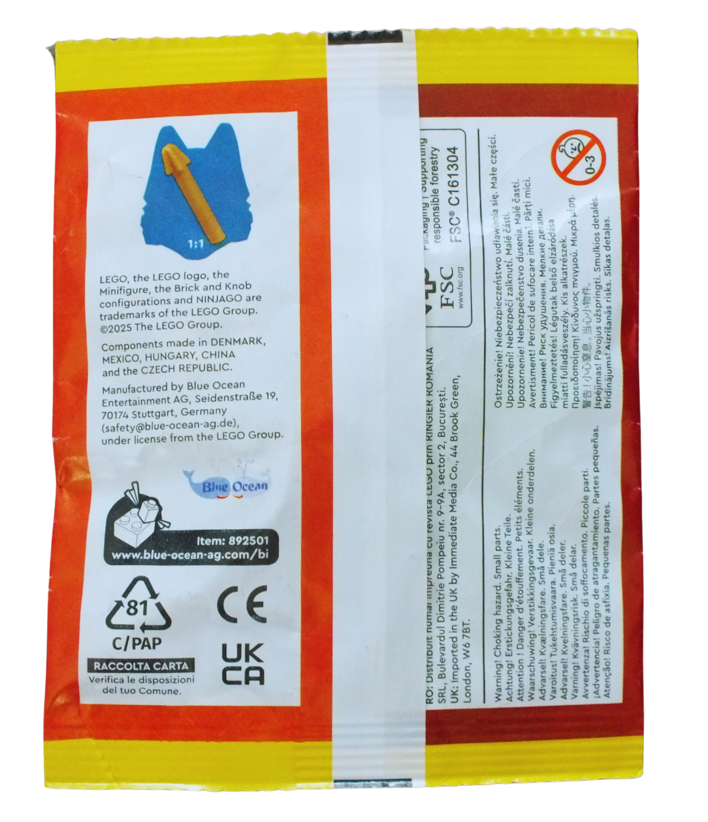 LEGO® Ninjago Lloyd Minifigure Paper Pack 892501 - Bits and Blocks