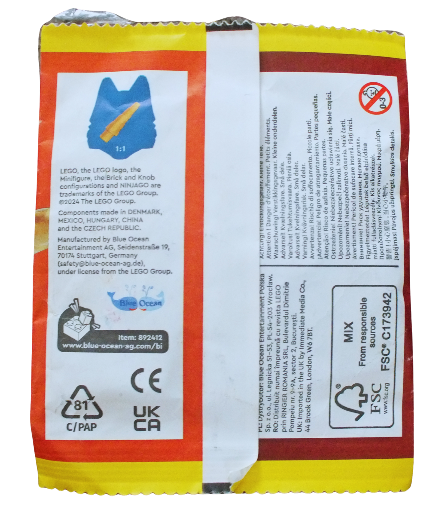 LEGO® Ninjago Nya Minifigure Paper Pack 892412