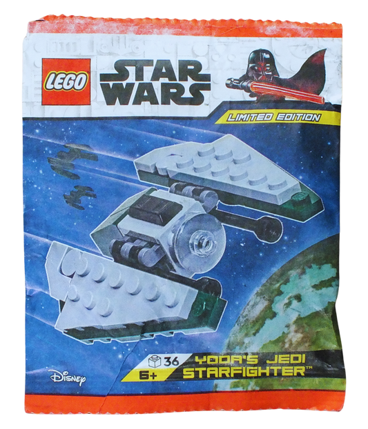 Bits and Blocks LEGO Star Wars Yoda’s Jedi Starfighter paper pack with colorful paper sheets and Star Wars-themed designs.