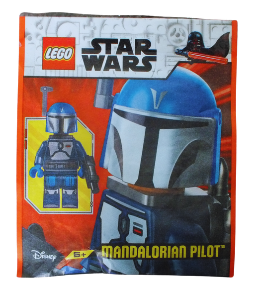 LEGO Star Wars Mandalorian Pilot paper pack by Bits and Blocks, featuring themed paper designs and characters from the Mandalorian series.