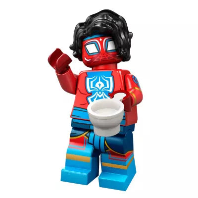 LEGO Spider-Man Across the Spider-Verse 71050 collectible minifigure by Bits and Blocks, featuring Spider-Man in detailed costume.
