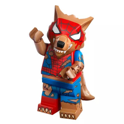 LEGO® Spider-Man Across the Spider-Verse 71050 collectable minifigure by Bits and Blocks, featuring Spider-Man in dynamic costume pose.