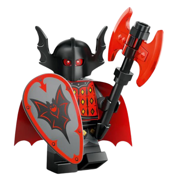 LEGO Minifigure Series 25 Vampire Knight collectible figure by Bits and Blocks, with vampire costume and detailed accessories.